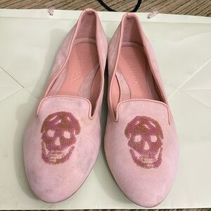 Cream suede leather Alexander McQueen 7.5